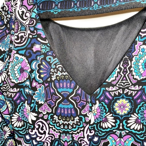 LAUNDRY BY SHELLI SEGAL Calypso Stretchy V-Back Mini Shift Dress, Size XS - Picture 7 of 10